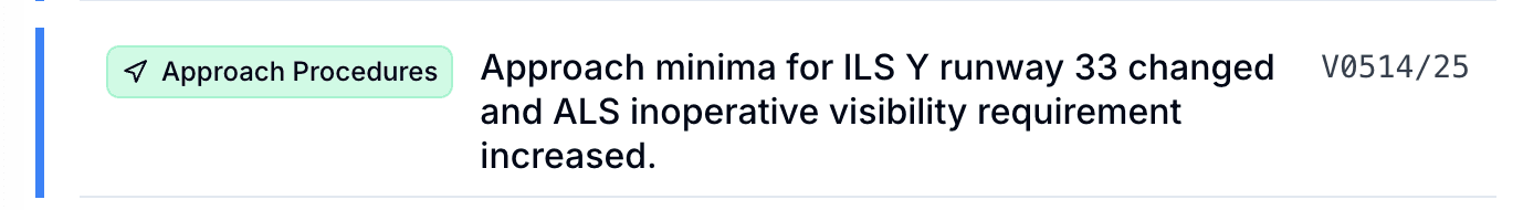 Prioritized NOTAM highlight